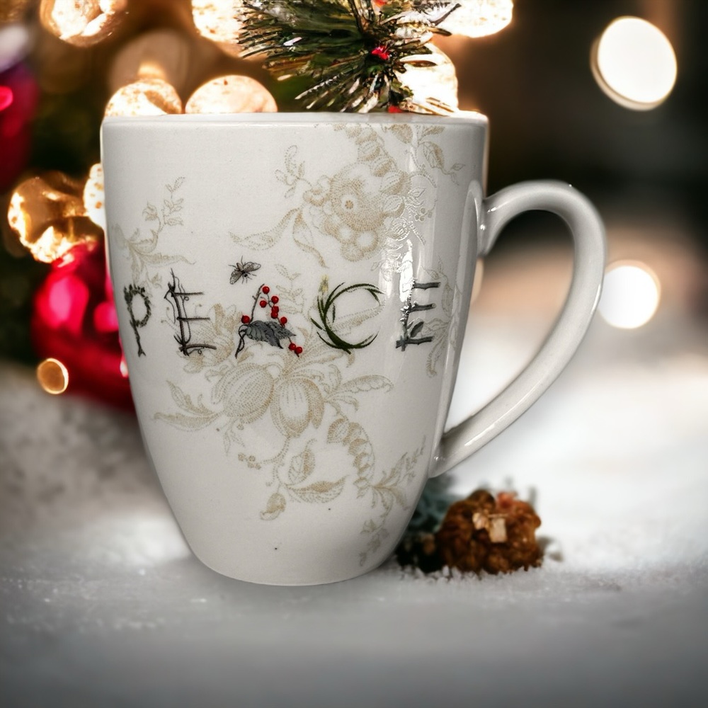 FRINGE porcelain holiday mug PEACE NEW nice for gifting Limited Edition